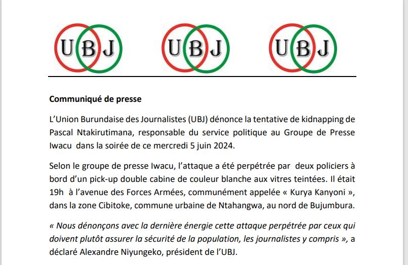 Communiqué de presse