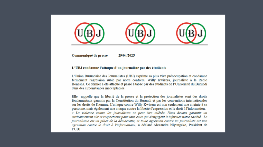 Ubj Risers L’UBJ condamne l’attaque d’un journaliste par des étudiants – UBJ